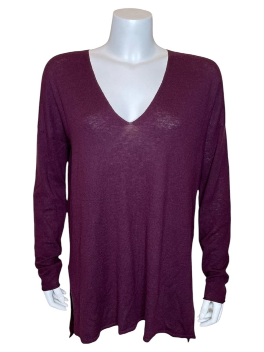 Babaton Aritzia Erin Sweater M Wool Linen Knit Purple